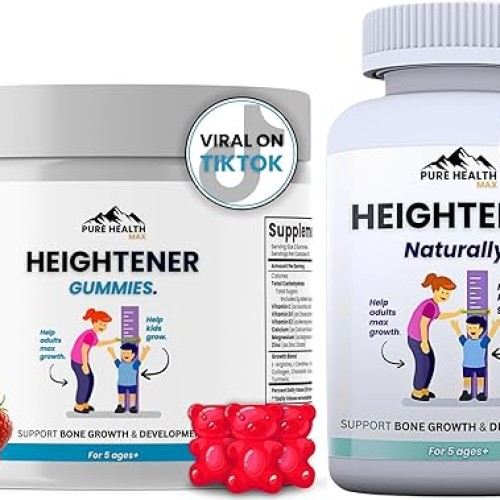 Heightener Capsules + Heightener Gummies - Natural Height Growth Supplement for Kids, Teens and Adults